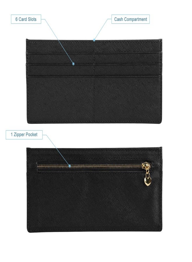 XEYOU Womens Credit Card Wallet Slim Long Zipper Pocket Purse for Coin, Cash, Receipt Multi-function Card Wallet for Ladies - Image 2