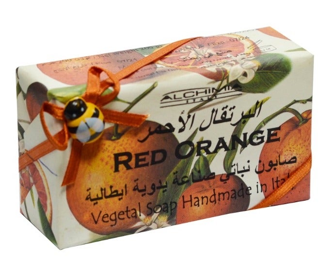 Alchimia Vegetal Soap Red Orange 200G | Uplifting citrus scent| Refreshing cleansing experience | Leaving your skin soft and smooth | Suitable for all skin types - Image 1