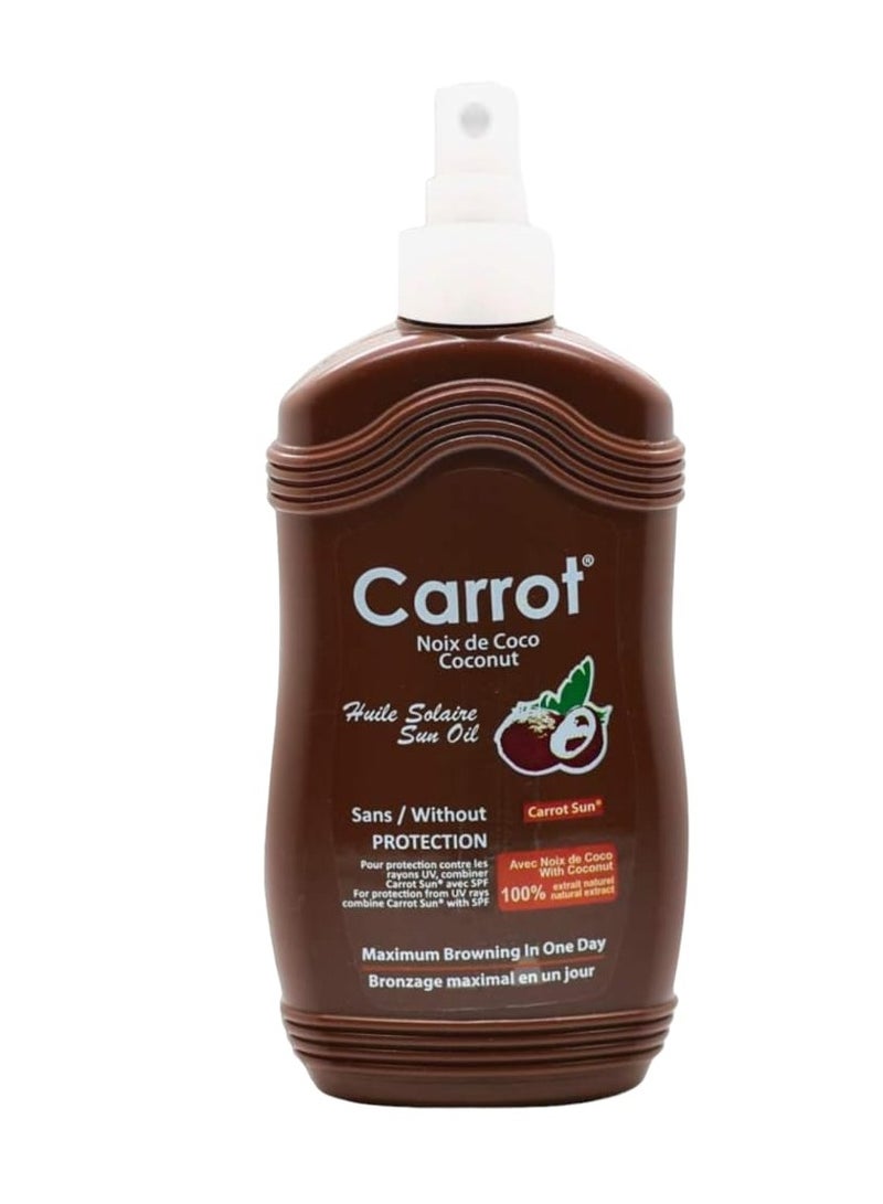 Carrot Sun Coconut tanning oil spray 200 ml - Image 1