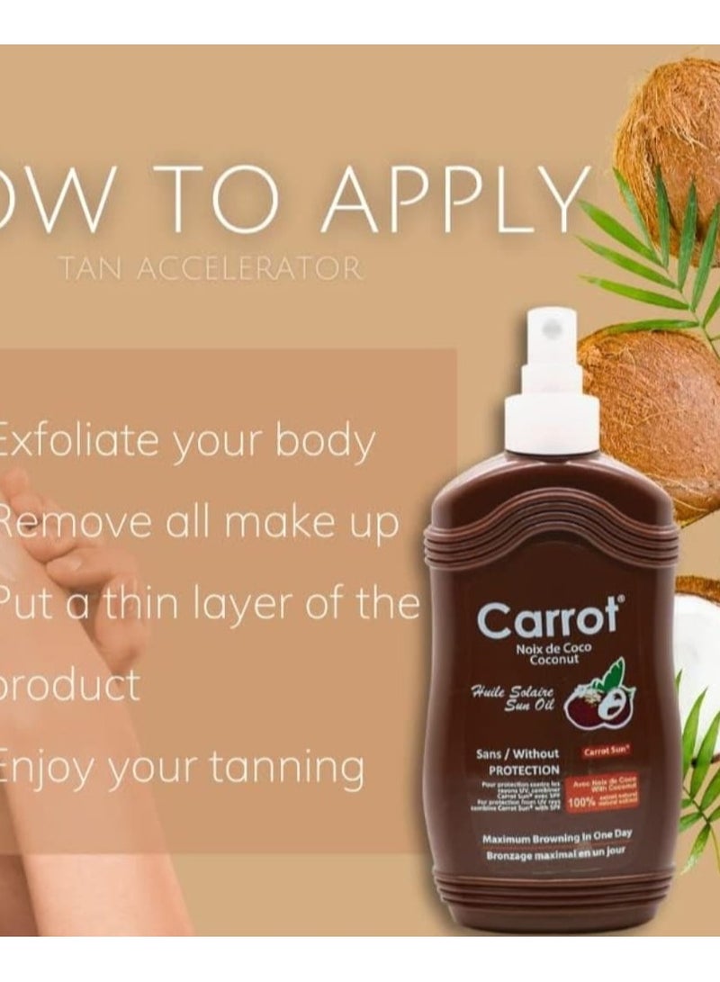 Carrot Sun Coconut tanning oil spray 200 ml - Image 3
