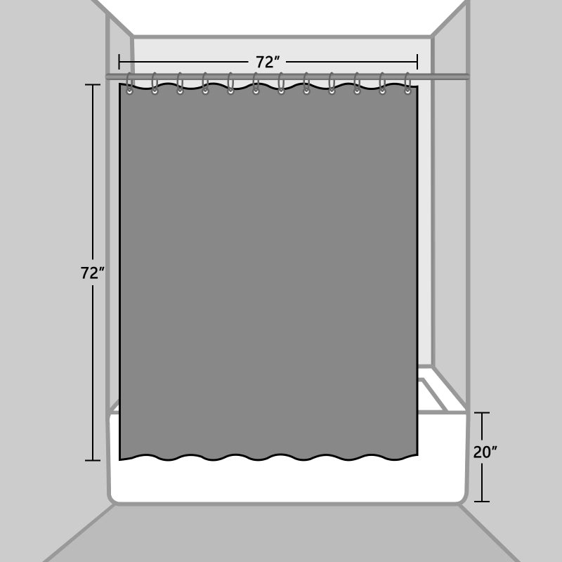 EurCross EVA Clear Shower Curtain or Liner 72 x 72 inches,Transparent Heavy Duty Clear Design Shower Liner with Geometric 3D Pattern,Waterproof Shower Curtains for Bathroom with 3 Weighted Magnets - Image 2