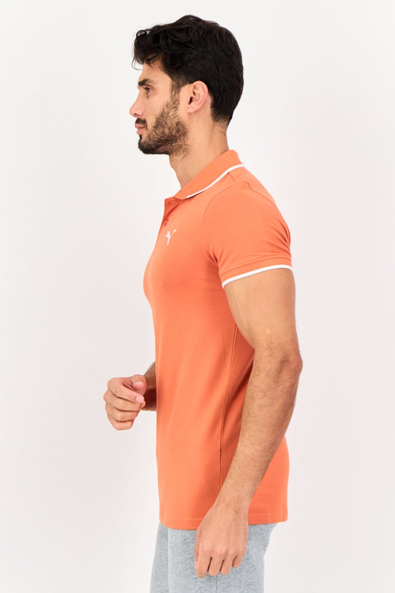 PUMA Men Sportswear Fit Short Sleeves Outdoor Polo shirt, Orange - Image 2