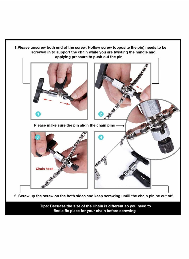 SYOSI - Universal Bike Chain Tool, With Hook Road and Mountain Bicycle Repair Tool, Bike Chain Splitter Cutter Breaker, Bicycle Remove And Install Chain Breaker Spliter Chain Tool - Image 1