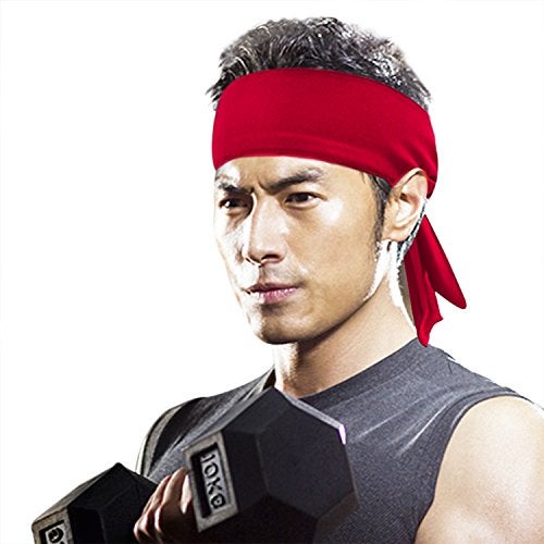 Holiberty Quickly Dry Sports Headband for Women Men,Moisture Wicking Sweat Hair Band Stretch Sweatband Head Tie Scarf Wrap Bandana for Tennis Running Workout Yoga Gym Cycling Fitness Under Helmet Liner Headwear - Image 4
