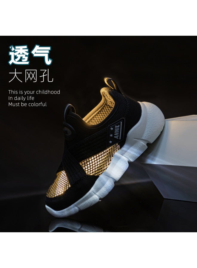 Annil أحذية جري غير رسمية قابلة للانزلاق بشبكة تنفسية مفردة للصيف للأولاد والبنات، الأطفال الكبار - Image 3