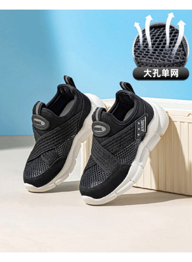 Annil أحذية جري غير رسمية قابلة للانزلاق بشبكة تنفسية مفردة للصيف للأولاد والبنات، الأطفال الكبار - Image 1