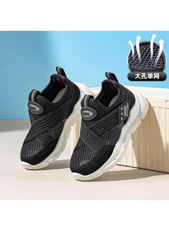 Annil أحذية جري غير رسمية قابلة للانزلاق بشبكة تنفسية مفردة للصيف للأولاد والبنات، الأطفال الكبار - Image 2