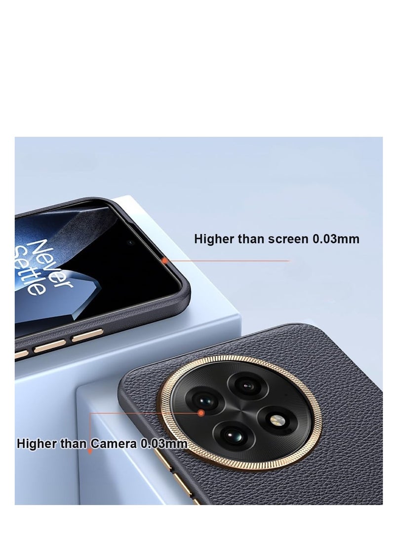 Generic - Case Compatible with OnePlus 13 5G Case High End Leather Metal Camera Ring Protection Anti-Drop Shockproof Protective Cover - Image 1