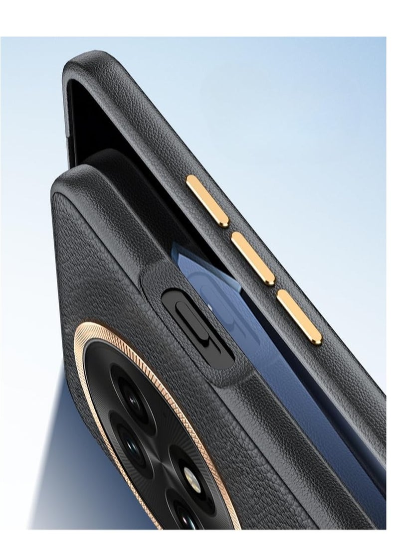 Generic - Case Compatible with OnePlus 13 5G Case High End Leather Metal Camera Ring Protection Anti-Drop Shockproof Protective Cover - Image 1