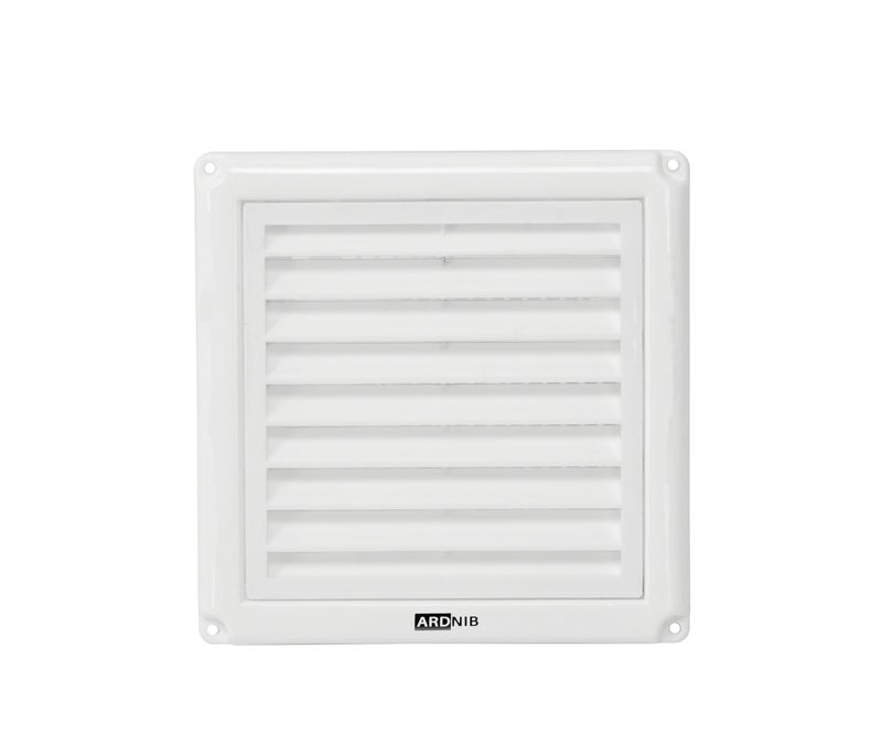 Ardnib 6 Inch Square Vent Cover For Chimney Pipe outer Vent Cover/Air Vent Cover/Cowl Cover (PP LOUVER-C) - Image 1