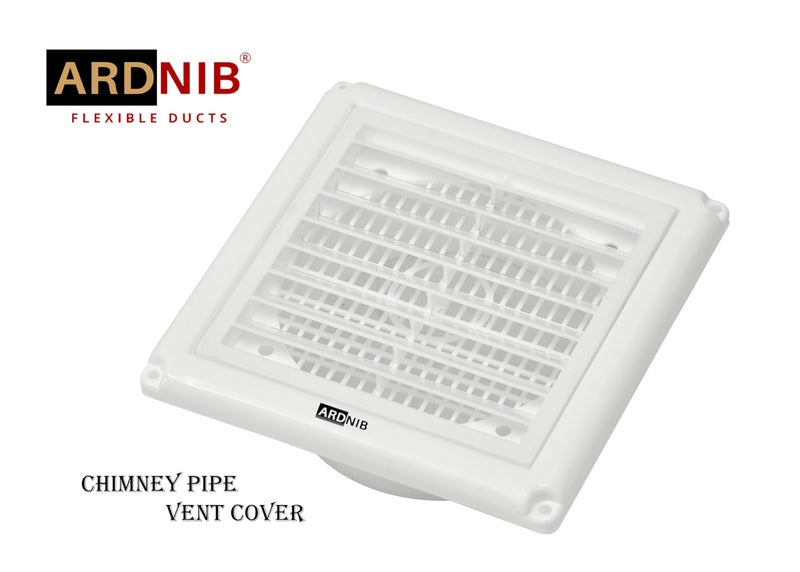 Ardnib 6 Inch Square Vent Cover For Chimney Pipe outer Vent Cover/Air Vent Cover/Cowl Cover (PP LOUVER-C) - Image 3