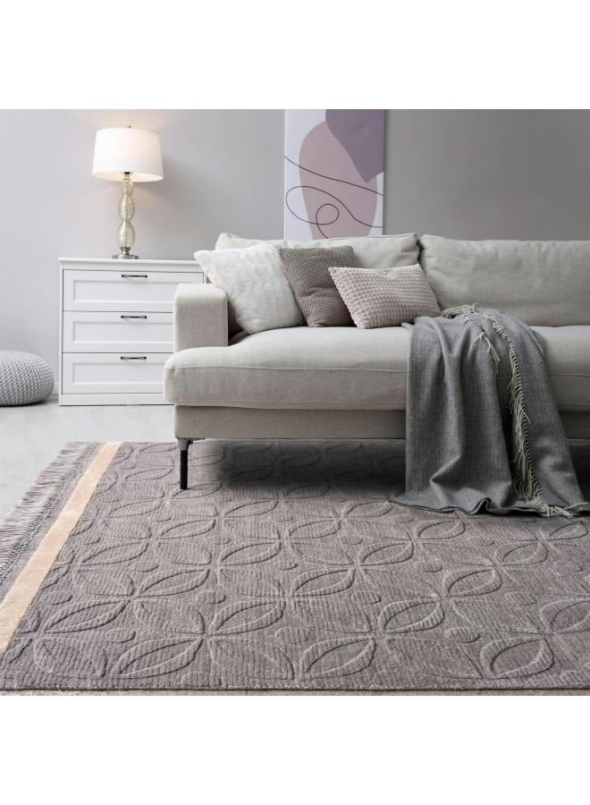 لوفت ديماجيو، سجاد مستطيل، 200×300 سم، قماش، رمادي، صوف نيوزيلندي + فيسكوز