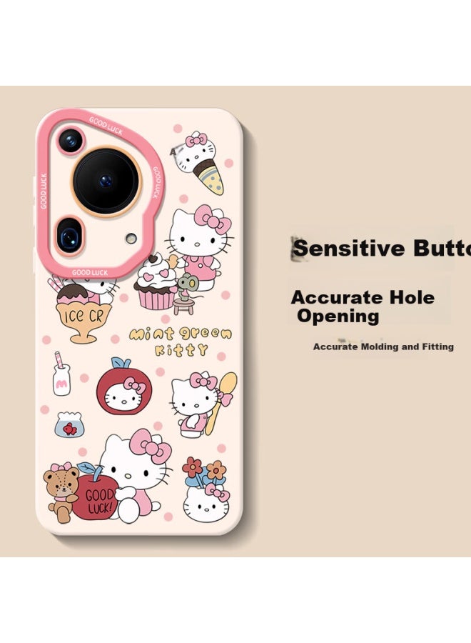 Inkaida Yingkaida Huawei Pura70ultra Phone Case Huawei P70ultra Protective Cover Full Coverage Anti-drop Men And Women Fashionable Protective Shell Eye Kt Cat Little Girl - Image 3