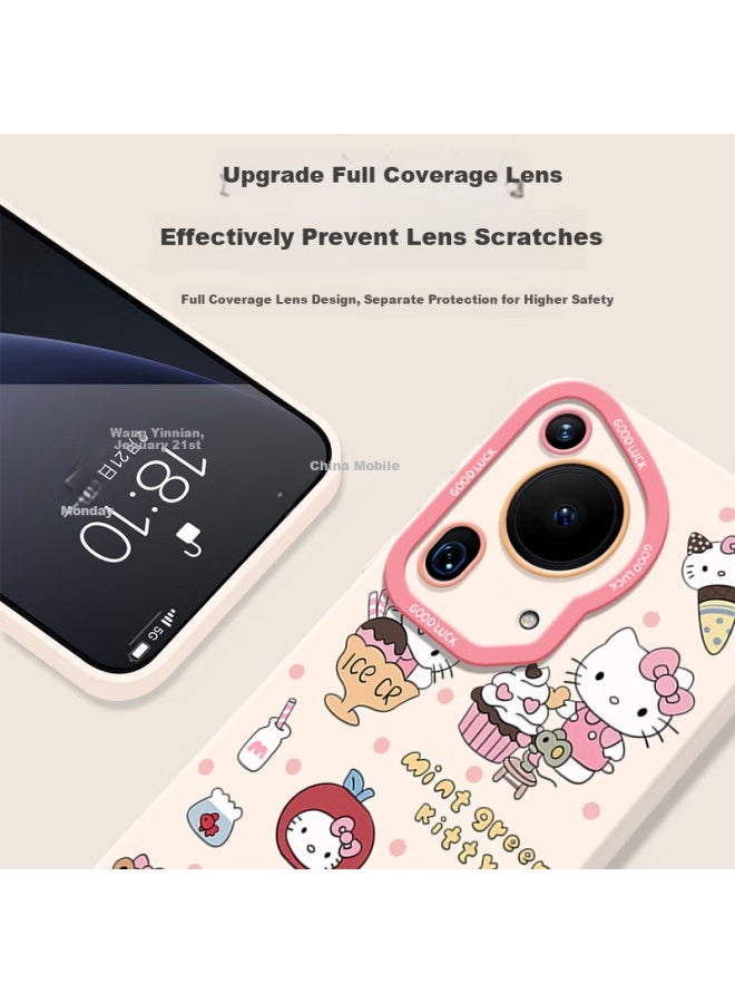 Inkaida Yingkaida Huawei Pura70ultra Phone Case Huawei P70ultra Protective Cover Full Coverage Anti-drop Men And Women Fashionable Protective Shell Eye Kt Cat Little Girl - Image 4