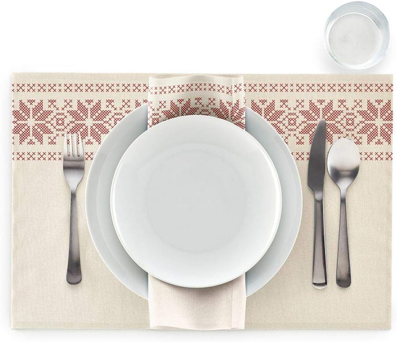 MY DRAP Cloth Washable and Reusable Dinner Napkin  126 x 126 in 6 Per Roll Recycled Cotton Christmas Jumper - Image 3