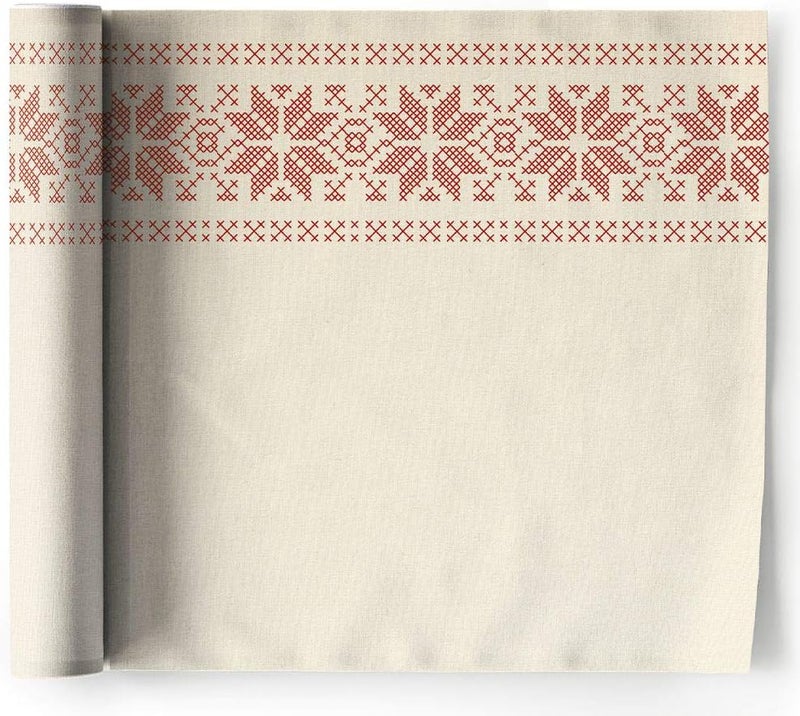 MY DRAP Cloth Washable and Reusable Dinner Napkin  126 x 126 in 6 Per Roll Recycled Cotton Christmas Jumper - Image 1