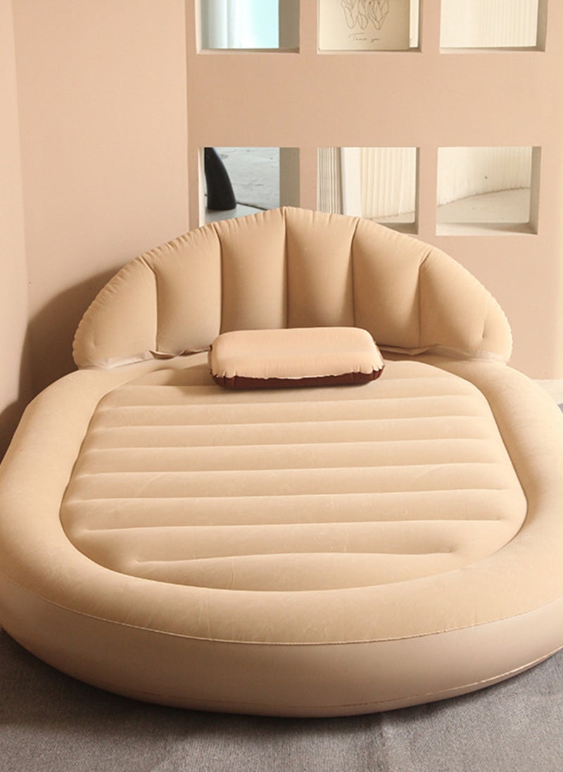 Sharpdo - Inflatable Mattress,Back Thick Flocking Air Bed, Portable Suitable for Camping, Outdoor, Bedroom(Without Air Pump) - Image 1