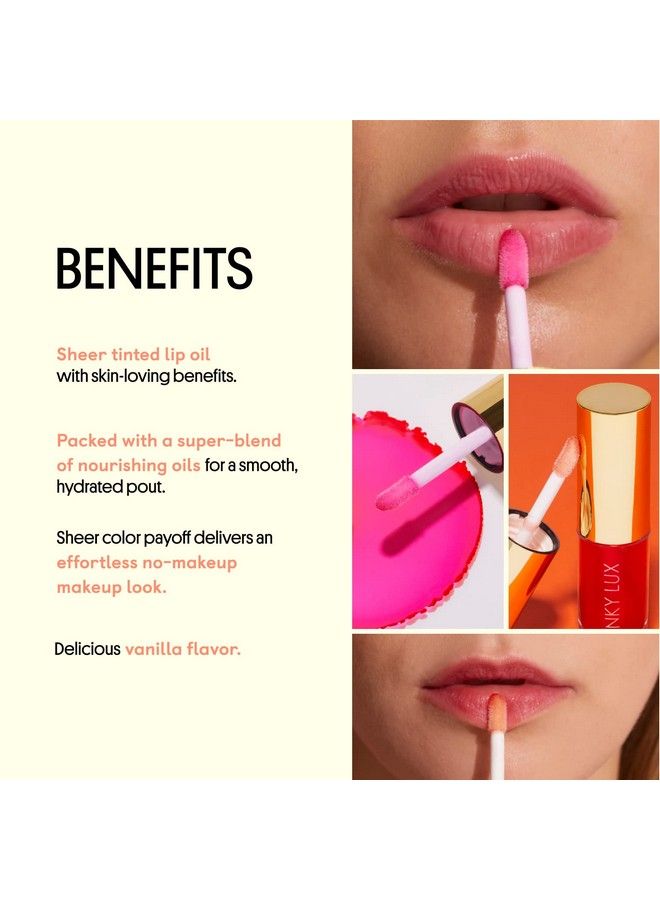 Winky Lux : Barely There Tinted Lip Oil : With Avocado Olive Jojoba And Grapeseed Oil : Lip Moisturizer Lucious - Image 4