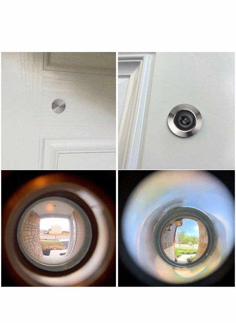 SYOSI 220-degree Safety Door Viewer with Heavy Duty Privacy Cover for 1-3/8 to 2-1/6 Doors Antique Sliver  - Image 4