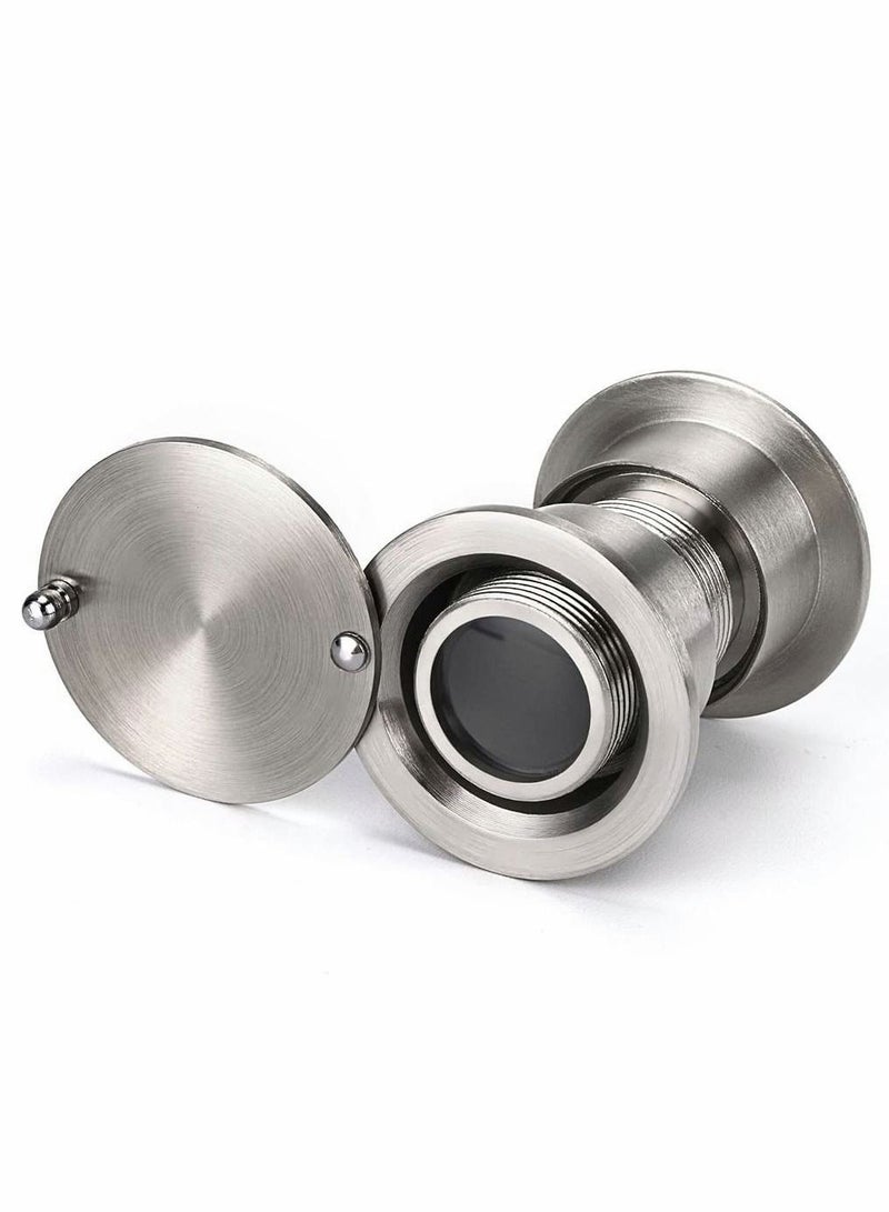 SYOSI 220-degree Safety Door Viewer with Heavy Duty Privacy Cover for 1-3/8 to 2-1/6 Doors Antique Sliver  - Image 2