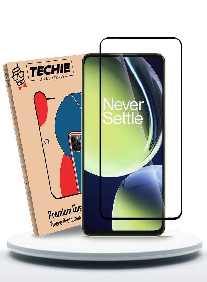 Techie واحد بلس نورد CE3 لايت 5G واقي شاشة زجاجي مقسى HD كامل التغطية - Image 1