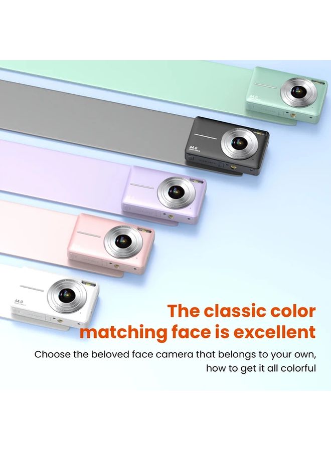 Pink Digital Camera 1080P FHD 44MP 2.4 Inch Screen 16x Zoom 32GB Card Vlog Camera - Image 2