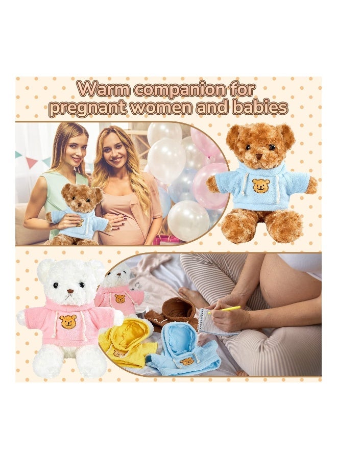5 Pcs Bear Clothes, Various Colors Tee Bear Hoodie, Bear Sublimation, Classic Tiny DIY Clothes for Bears Plush Bear Clothes Crew Neck Stuffed Animal Clothes Fit 35-45CM Stuffed Bear Dolls  - Image 2