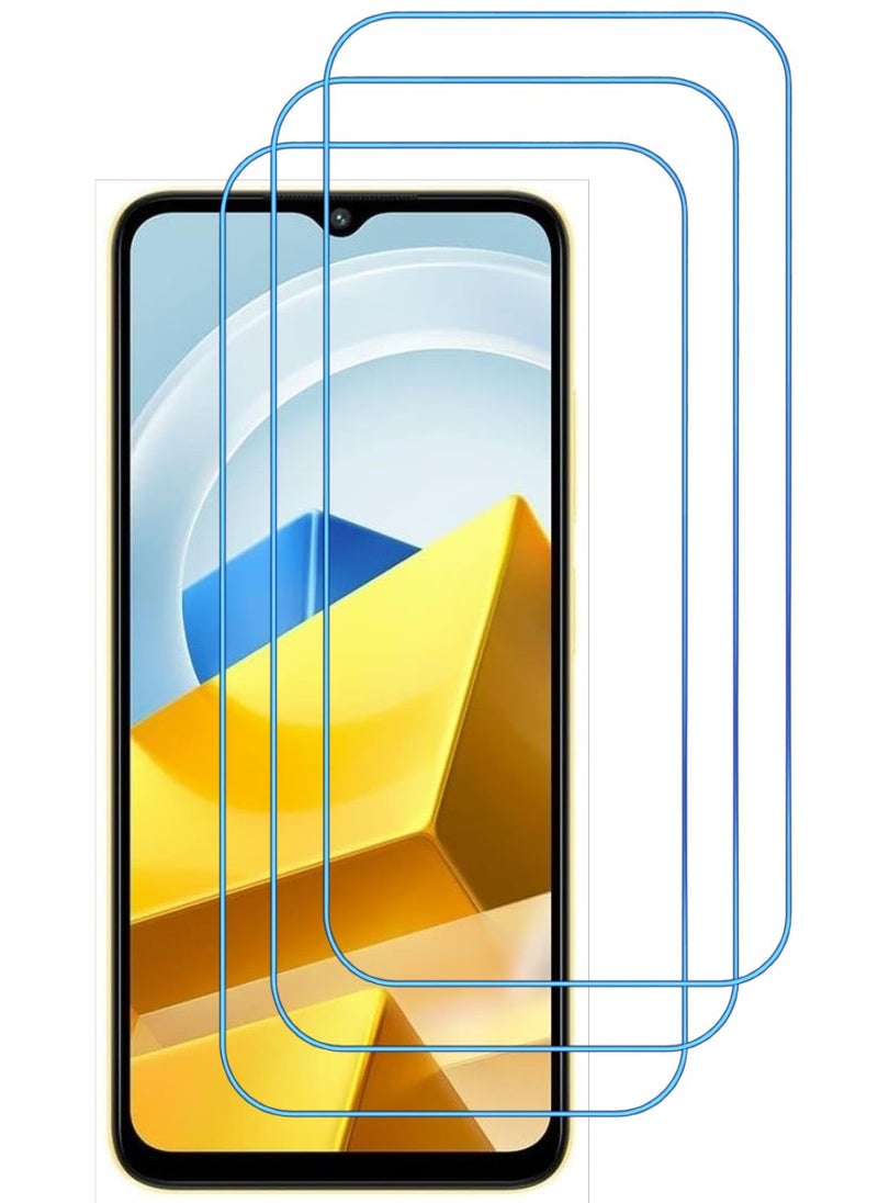 ACLIX 3 Pieces Antistatic ESD Dustproof Premium Quality High Definition Clear Tempered Glass Screen Protector Designed For Xiaomi Poco M5 - Image 1