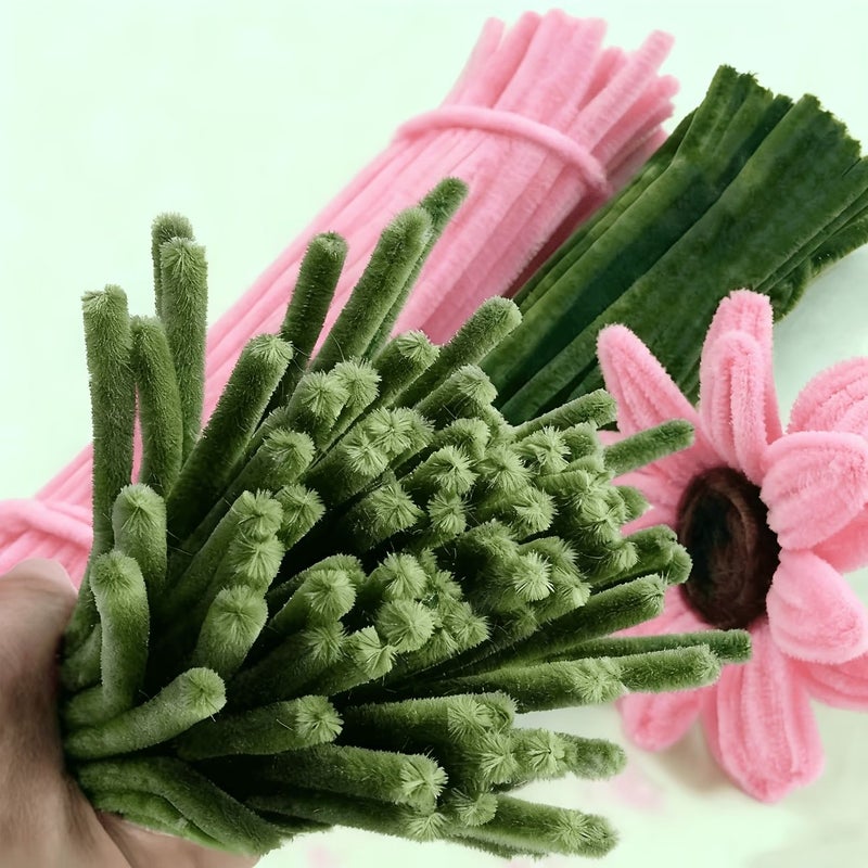 502 Blue Handmade Chenille Stem Flowers for Valentine Mother Day Craft Fun - Image 3