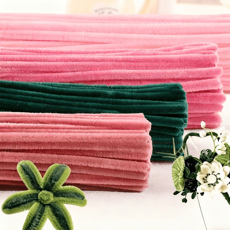 502 Blue Handmade Chenille Stem Flowers for Valentine Mother Day Craft Fun - Image 5