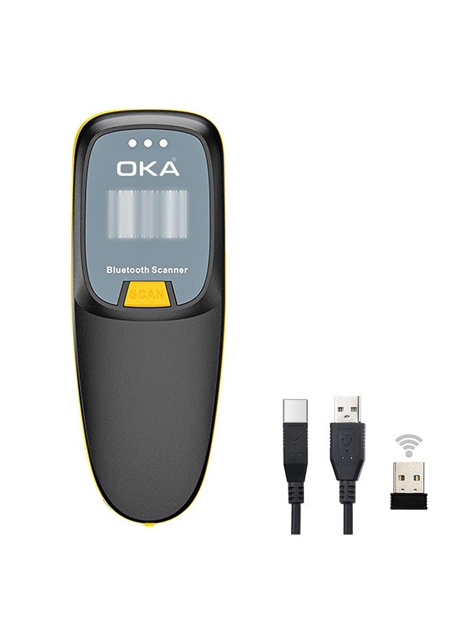 OKA Laser Barcode Scanner QR Code High Quality Wireless That Works With Bluetooth 2D - Image 1