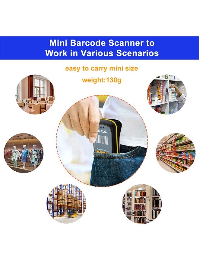 OKA Laser Barcode Scanner QR Code High Quality Wireless That Works With Bluetooth 2D - Image 3