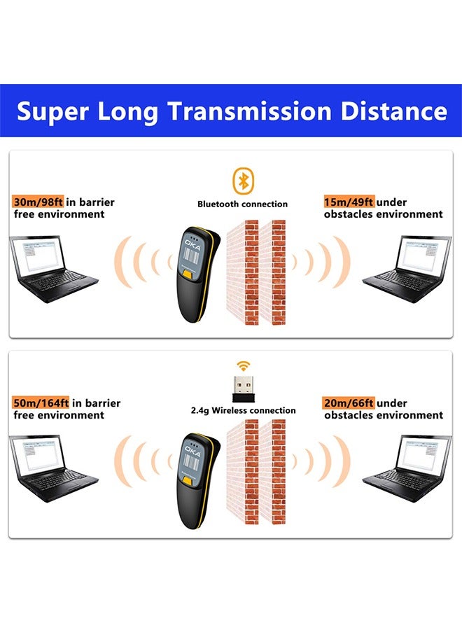 OKA Laser Barcode Scanner QR Code High Quality Wireless That Works With Bluetooth 2D - Image 4