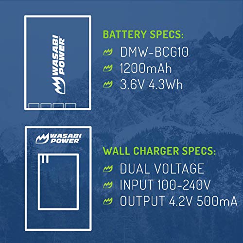 Wasabi Power Battery (2-Pack) and Charger for Panasonic DMW-BCG10, DMW-BCG10E, DMW-BCG10PP and Panasonic Lumix DMC-3D1, DMC-SZ8, DMC-TZ6, DMC-TZ7, DMC-TZ8, DMC-TZ10, DMC-TZ18, DMC-TZ19, DMC-TZ20, DMC-TZ25, DMC-TZ30, DMC-TZ35, DMC-ZR1, DMC-ZR3, DMC-ZS1, DMC-ZS3, DMC-ZS5, DMC-ZS6, DMC-ZS7, DMC-ZS8, DMC-ZS9, DMC-ZS10, DMC-ZS15, DMC-ZS19, DMC-ZS20, DMC-ZS25, DMC-ZX1, DMC-ZX3 - Image 3