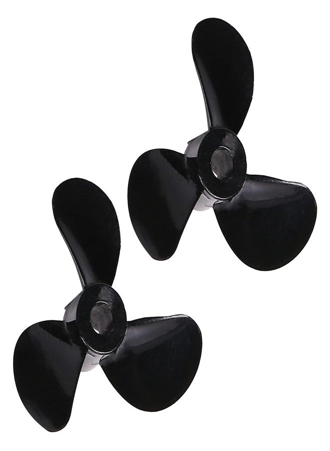 Fielect 2Pairs 3 Blades CW/CCW Propeller for Ship Model Rc Boat Propeller Black Plastic Propeller, 28mm Diameter, 3mm Hole Dia - Image 5