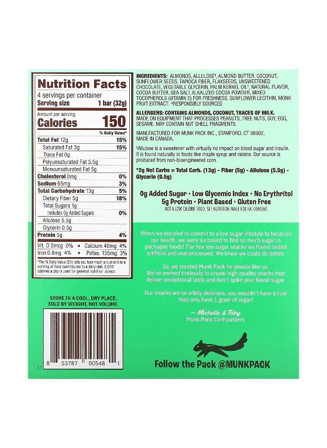 Munk Pack Munk Pack, Chewy Granola Bar, Almond Butter Chocolate Chip, 4 Bars, 1.12 oz (32 g) Each  - Image 2