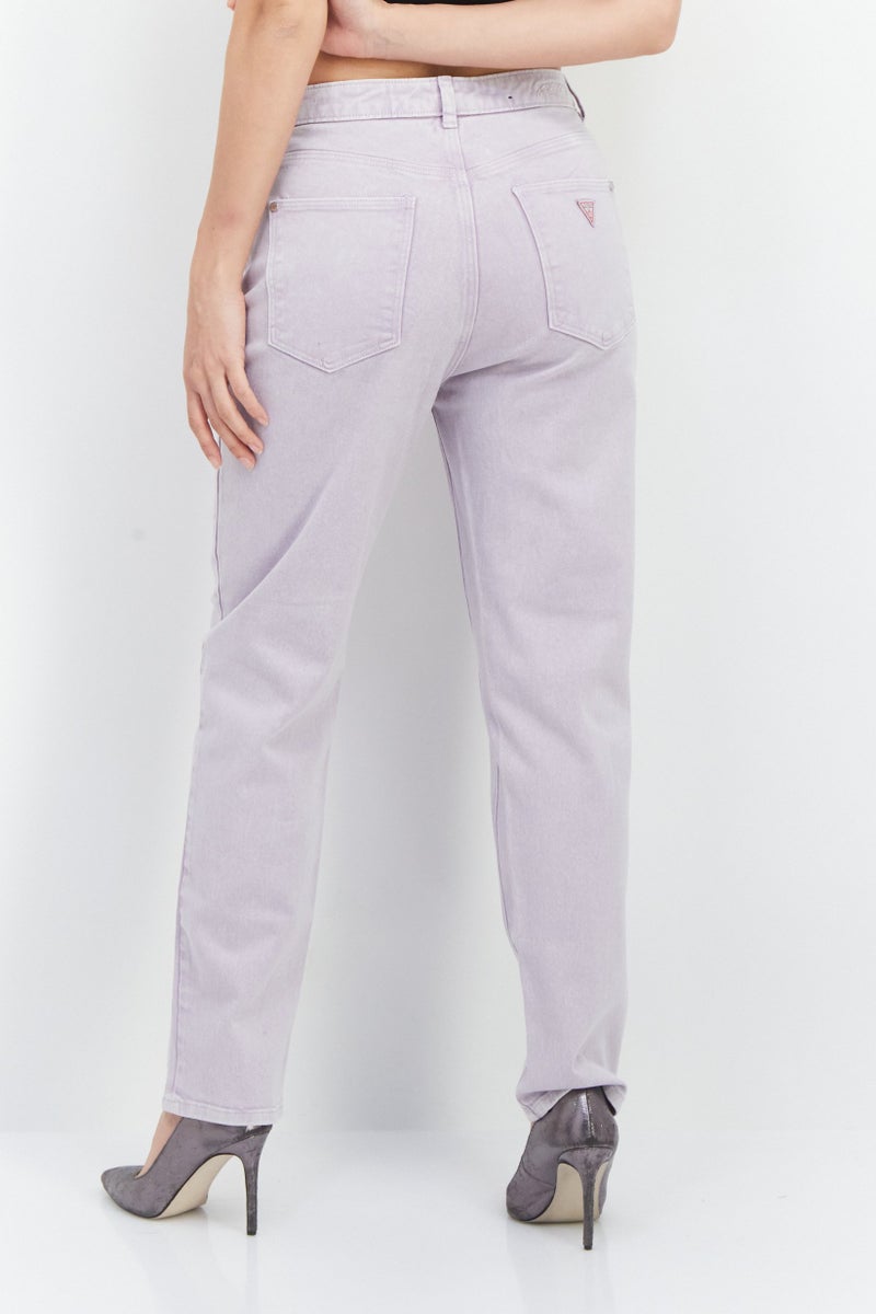 GUESS جينز نسائي بقصة ضيقة قابلة للتمدد، لافندر - Image 4
