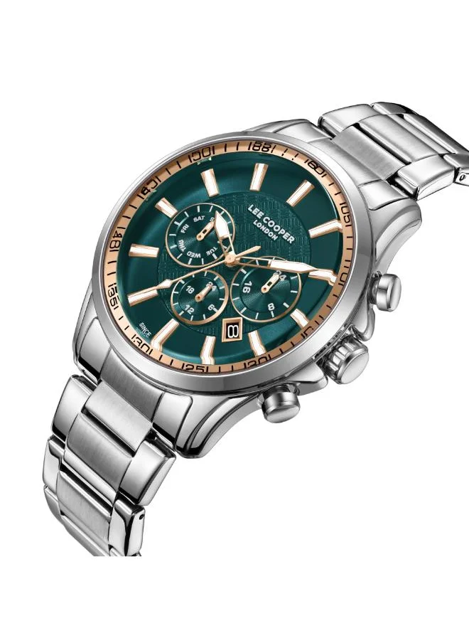 Lee Cooper Men's Multi Function Display Watch With Silver Metal Strap - LC08149.370