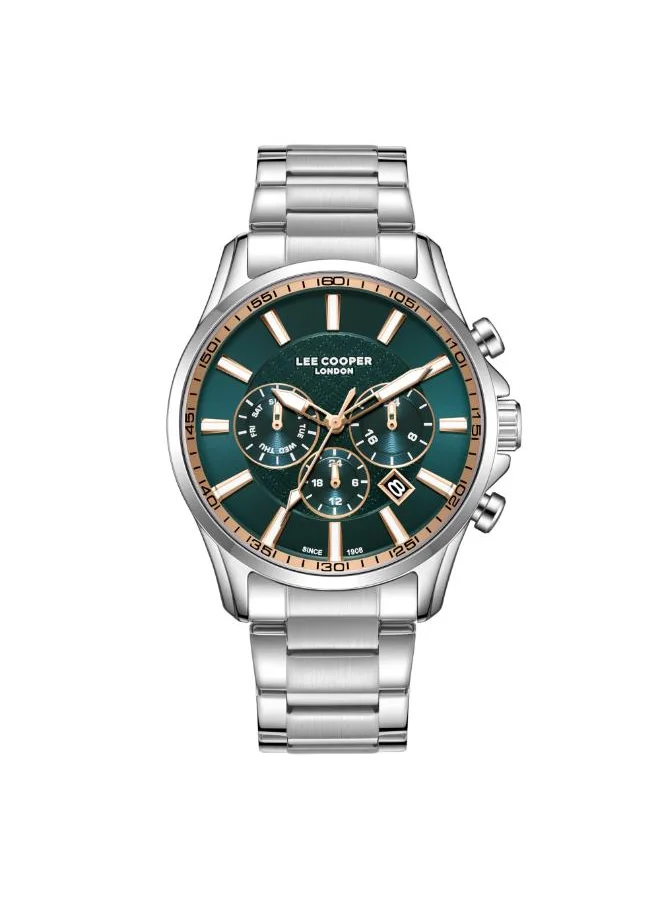 Lee Cooper Men's Multi Function Display Watch With Silver Metal Strap - LC08149.370
