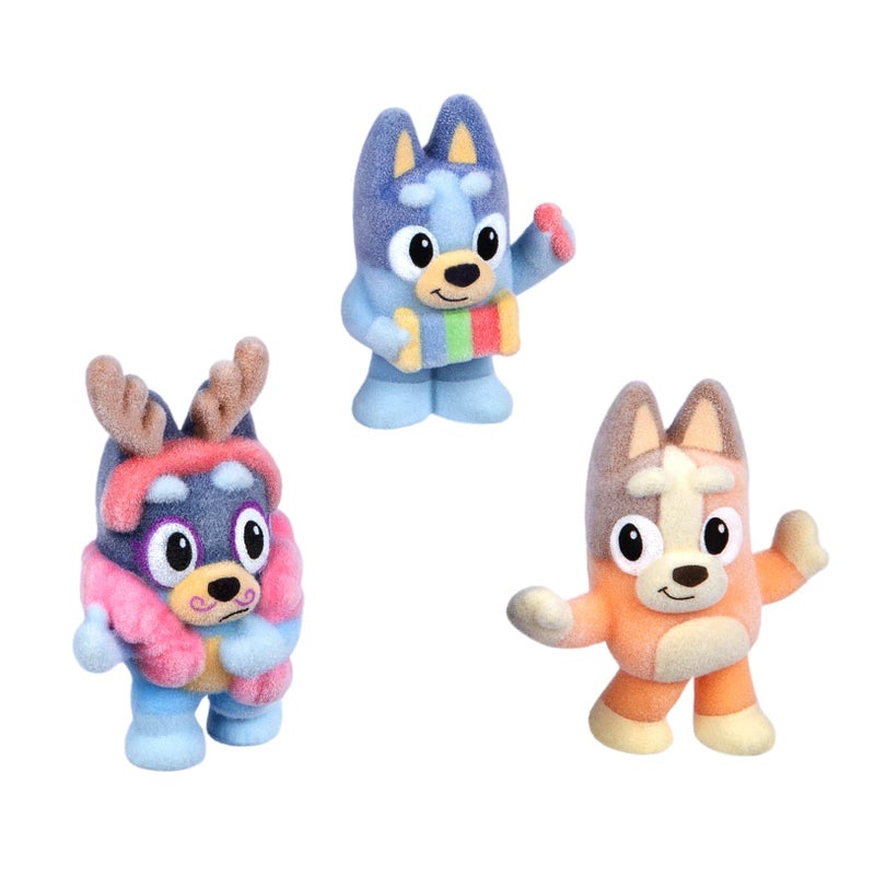 BLUEY Fuzzies Episode Pack: Magic Xylophone – 3 Specially Flocked Mini-Figures, 1 Exclusive, Display Case, Trading Card & Collector’s Guide, 80 to Collect in Series 1 - Image 4