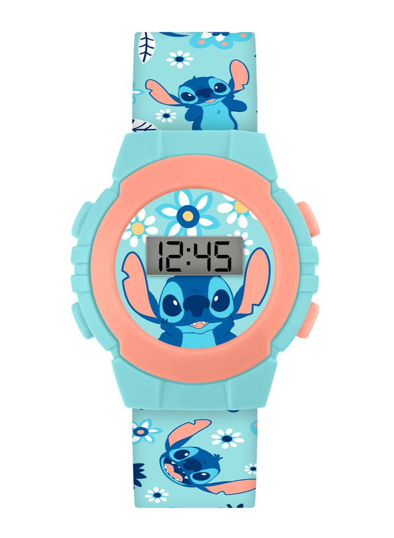 Disney Lilo & Stitch Blue Digital Girls Watch - LAS4082ARG  - Image 1