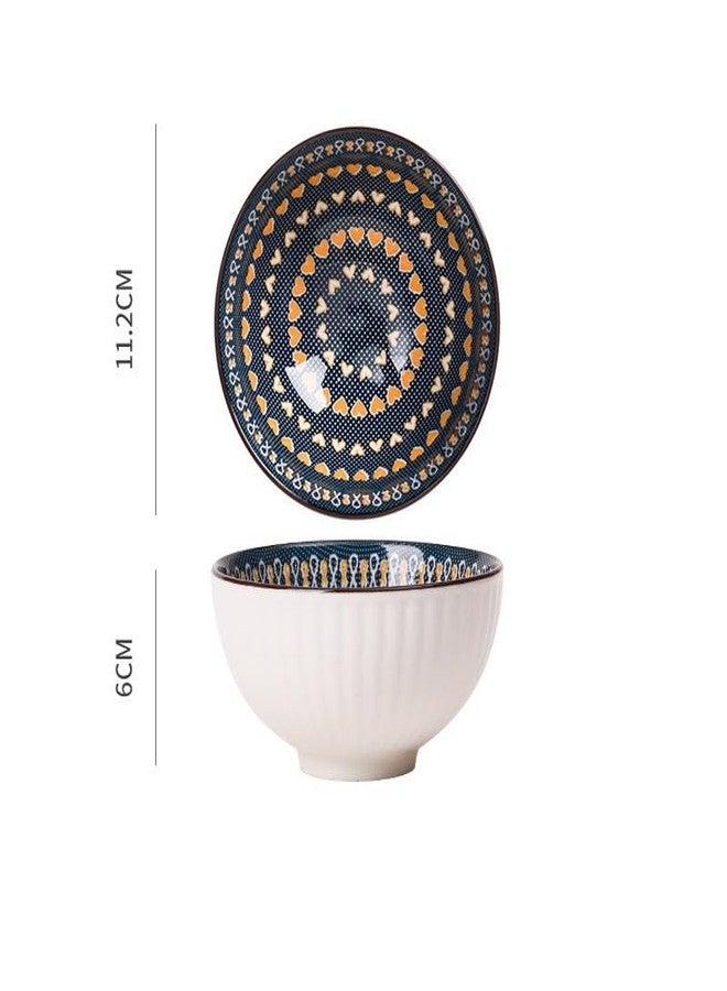 Kuchify Premium Ceramic Dinner Set (Pack of 6) | Designer Printed Plate & Bowl Set | Microwave & Dishwasher Safe | Multicolor Floral Crockery Set for Dining & Gifting - Image 5