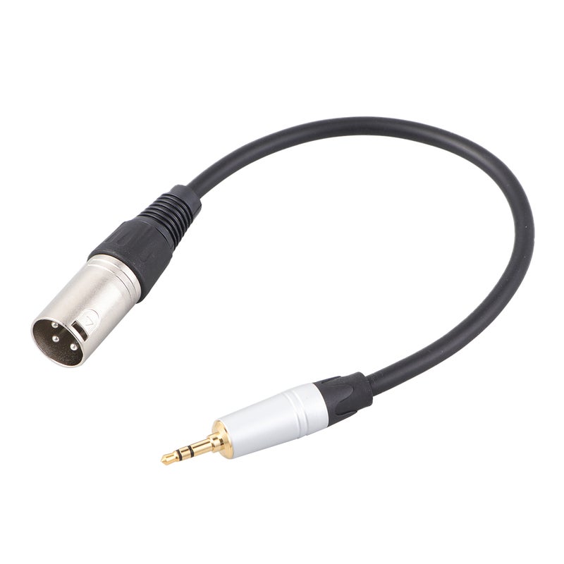0. Stereo 3.5mm Male to Male Plug Audio Speaker Amplifier Microphone Mic Adapter Cable TC210KM173 (Black) - Image 3