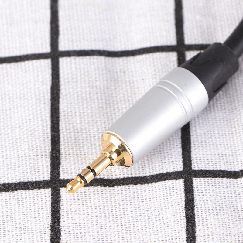 0. Stereo 3.5mm Male to Male Plug Audio Speaker Amplifier Microphone Mic Adapter Cable TC210KM173 (Black) - Image 4