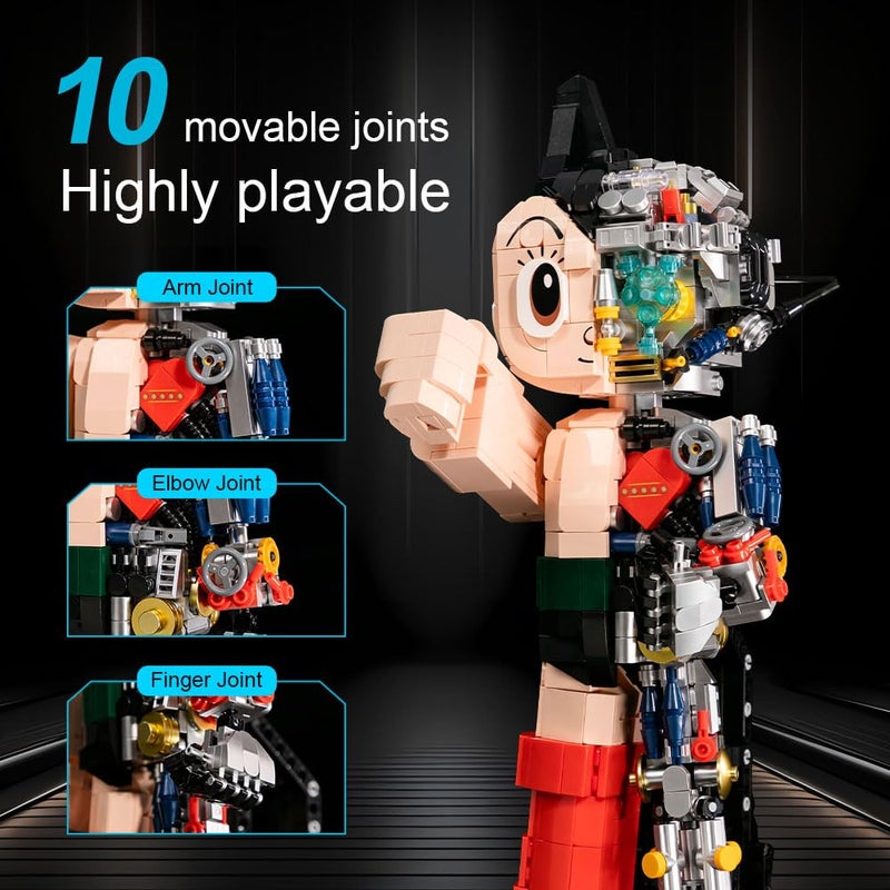 PANTASY Astro Boy Building Set Mechanical Clear Ver â€“ Official Licensed Classic Anime Figure Brick Model, Collectible Robot Display Toy for Adults and Fans, Creative Construction Kit - Image 3