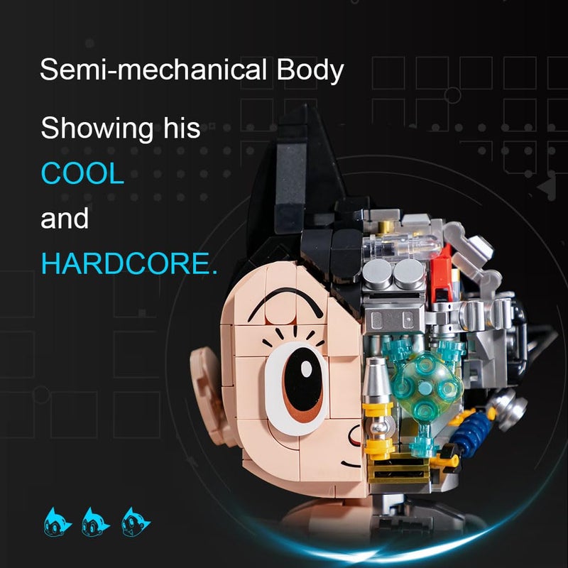 PANTASY Astro Boy Building Set Mechanical Clear Ver â€“ Official Licensed Classic Anime Figure Brick Model, Collectible Robot Display Toy for Adults and Fans, Creative Construction Kit - Image 2