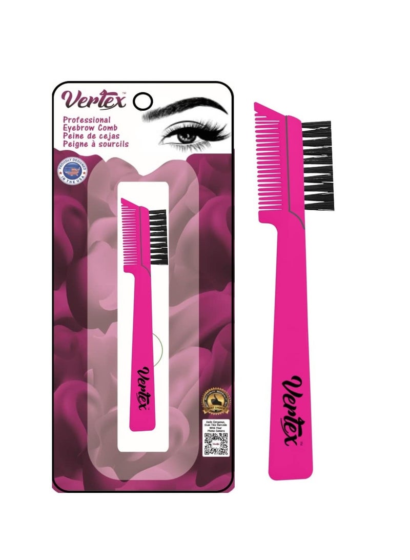 VERTEX Eyebrow Brush Pencil Comb Kit - Duo Spoolie Thin Angled Real Firm Bristles Filling Blending Definer Techniques For Tint Powder Brow Pomade Gel Makeup Combing Eye Lashes To Shape Eyelashes Growth - Image 1