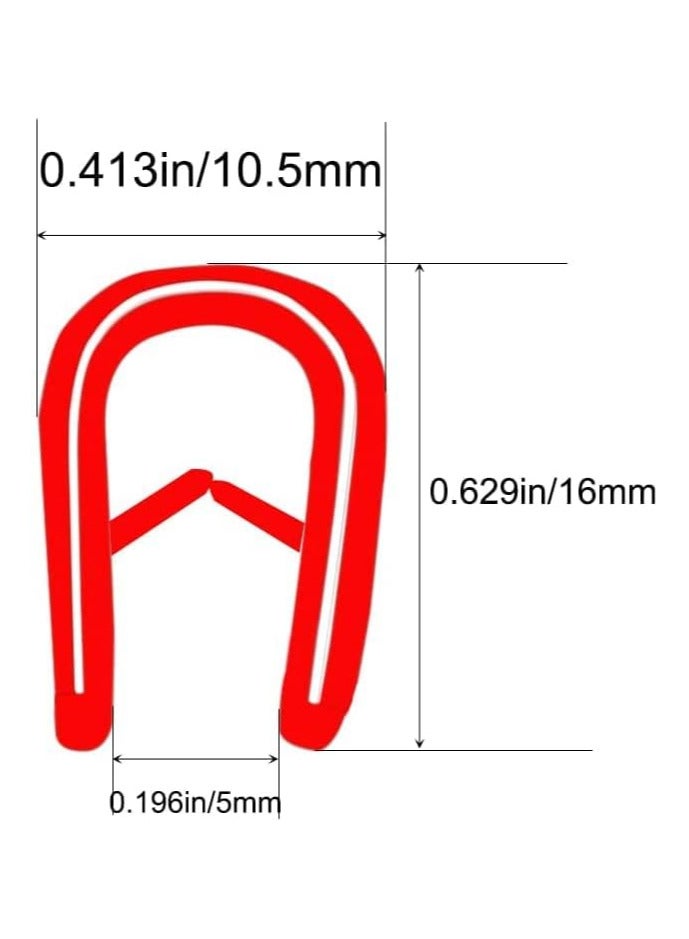 33Ft (10M) Meter Car Door Edge Guards U Shape Trim Rubber Seal Protector Rubber Car Door Protector Anti Collision Rubber Clips Fit For Car Door Red - Image 4