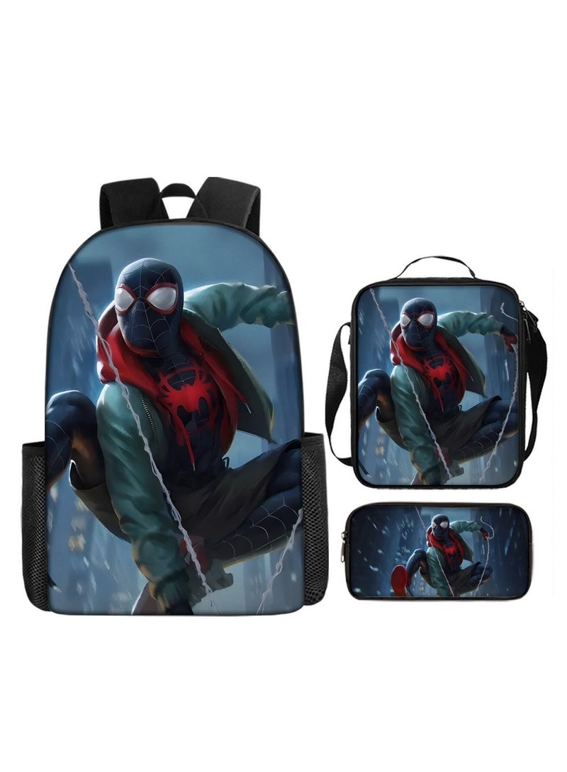 سبايدر مان حقيبة ظهر سبايدر مان للطلاب، مجموعة من ثلاث قطع 29*16*42 سم
