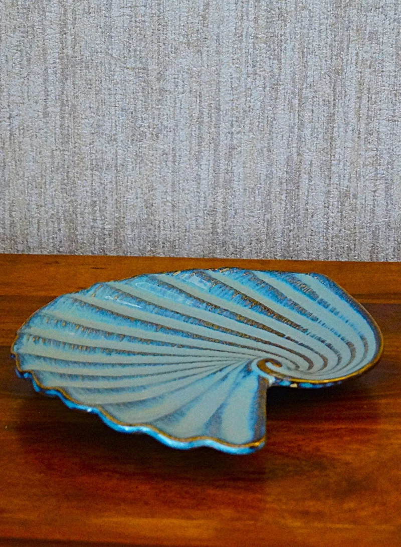 Tohfa Luxe Wave Handmade Ceramic Serving Platter (Large)
